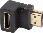 Adapter AV Lanberg Adapter Lanberg HDMI(M) -> HDMI(F) 4K angled bottom black