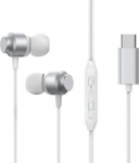 Joyroom Earphone Wired In-Ear Headphones with Remote and Microphone Type-C USB / silver