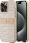 DKNY DKNY DKHCP15XPRTHSLP iPhone 15 Pro Max 6.7'' pink/pink hardcase Leather Mono Stripe & Metal Logo