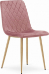 Leobert Krzesło TURIN - pink velvet / wood color legs x 1