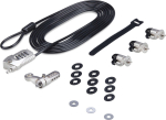 StarTech.com Laptop/Desktop & Peripheral Lock Kit, 9.8ft (3m) Cable - Workstation Lockdown kit - theft prevention - svart & silver - 3 m - TAA-compatible