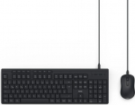 Hama CKM-200, Full size (100%), Kabelgebunden, USB, QWERTZ, Schwarz, Mouse included