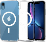 Kaitse&uuml;mbris Magmat MagSafe, Apple iPhone XR, l&auml;bipaistev valge MagSafe ringiga, Tech-Protect