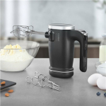Caso Cordless Hand Mixer | Click & Mix | Hand Mixer | 150 W | Number of speeds 8 | Stainless Steel/Black
