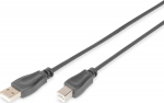 DIGITUS USB 2.0 Connection cable type A - B St/St 1.8m, be