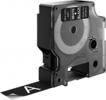 Kleepkirjalint Dymo 19mm x7m, White/Black D1 Tape 45811 valge/mustal