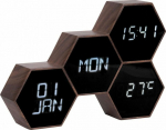 Karlsson Alarm Clock Radio with Display KARLSSON Six in the Mix KA5805BK (brown)