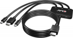 Club3D Club 3D USB Typ C + HDMI + miniDP1.2 auf HDMI 4K60Hz HDR St./St. Aktiv