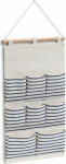 Zeller Wall cabinet ''Stripes'', 8 compartments, Cotton / polyester, niebieskie, 35x60 cm