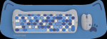 CANYON HSET-W6 EN Keyboard+Mouse Kitty Edition AAA+АА Wireless Blue