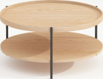 Coffee table CINDY D80xH40cm, melamine oak