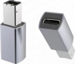 Adapter USB PremiumCord USB-C - USB-B Silver (kur31-23)
