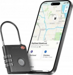 STATIK KeySmart Find My Travel Lock - suitcase lock with locator, compatible z Apple Find My (black)