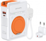 Hybrid charger 4smarts 6w1 USB-C/USB-A PD 22.5W z powerbankiem 10&nbsp;000&nbsp;mAh, Qi inductive charging, kabel USB-C, white