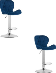 Leobert hokey WEST - navy blue velvet / chrome base x 2