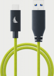Kabel USB PNY USB-A - USB-C 0.3 m Limonkowy