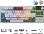 ROYAL KLUDGE RK S85 White Night Gaming Keyboard Cloud switch
