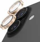 Tagakaamerate kaitseklaasid Hoops Glitter, Apple iPhone 17 / iPhone 16 / iPhone 16 Plus, kuldne s&auml;delusega, PanzerGlass