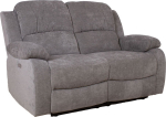 Recliner sofa FELICIA 2-seater with electric mechanism, grey