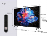 TCL-Digital TCL 43P6K 43" LED 4K UHD GoogleTV 60Hz - 43" | LED | 4K UHD | DVB-T2/C/S2 | Smart TV | GoogleTV | Wi-Fi | Bluetooth | 3xHDMI | 1xUSB