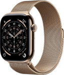 Apple Watch Series 11&nbsp;GPS + Cellular 42mm&nbsp;Gold Titanium Case | Gold Milanese Loop