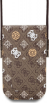 Guess 4G Peony Universal Phone Pouch Brown Multicolor