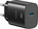 Swissten Edge Travel Charger USB-C GaN 20W Black