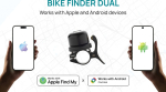 XD-Design XD Connects Bike Finder Dual Bike Bell with Tracker &ndash; Apple & Android Find (IPX6) P301.1401