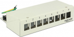 Delock Keystone Desktop Patch Panel 8 Port grey