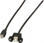 EFB Elektronik EFB USB2.0 Verl&auml;ngerung B-B,St.-Einbaubuchse,1m,sw,Classic