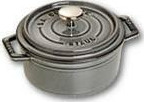 Staub Cocotte 12cm round Graphite Grey, Cast Iron