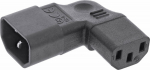 InLine InLine&reg; Power supply adapter IEC 60320 C14 / C13, left/right angled, 3-pin. cold device units