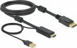 DELOCK HDMI DisplayPort Kabel St/St 4K 30Hz 2.0m