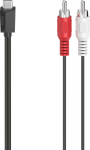 Hama 00200730, RCA, Male, USB, Male, 1.5 m, Schwarz