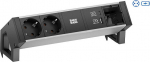 Bachmann DESK 2 ALU - Steckdosenleiste - Eingabe, Eingang GST18 - output terminals: 2 (2 x CEE 7/3, USB, 24 pin USB-C)