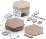 Nanoleaf | Elements Wood Look Hexagons Starter Kit (7 panels) | Cool White + Warm White