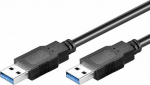 Wentronic Kabel USB Goobay USB-A - USB-A 3 m Czarny (93929)