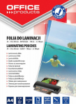 Office Products FILM DO LAMINATING OFFICE PRODUCTS, A4, 2X100MIKR., SHINY, 100SZT., TRANSPARENT 20325425-90