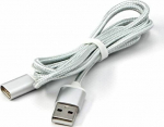 Cable USB Red Fighter USB-A - Magnetic 1 m Silver