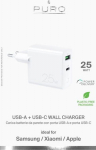 Loader Puro Mini Fast Travel Charger 1x USB-A 1x USB-C 3 A (PUR521WHT)