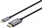 MANHATTAN 4K@60Hz USB-C auf HDMI-Kabel Stecker/Stecker 1m