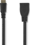 Mercodan Mini HDMI: Male - HDMI:, Female adapter, black, 0.2m
