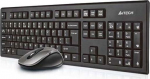 A4Tech 2.4G 7100N - Wireless set/ Keyboard qwerty + Numerical / mysz V-Track / 800/120/2000 dpi/ 3 buttons / USB 2.0
