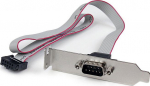StarTech.com 1 Port 16in DB9 Serial Port BRacket to 10 Pin Header - Low Profile - low profile DB9 Header - DB9 bRacket (PLATE9M16LP) - Seriell panel - DB-9 (hane) till 10 pin IDC (female) - 40.6 cm - gray
