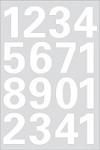 HERMA Zahlen 25 mm 0-9 wetterfest Foil white 2 Bl