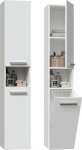 Topeshop BATHROOM CABINET BINDING POST BASKET NEL III BIAŁY MAT