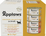 APPLAWS Chicken Selection in Broth - wet cat food - 12x70g