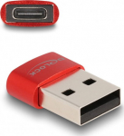 DELOCK USB2.0 Adapter USB Typ-A Stecker zu USB Type-C Bu rot