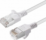 MicroConnect CAT6A U-FTP Slim, LSZH, 10m, Network Cable, White