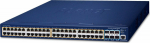 Planet PLANET SGS-6310-48P6XR network links Managed L3 Gigabit Ethernet (10/100/1000) Staff PoE 1U Niebieski